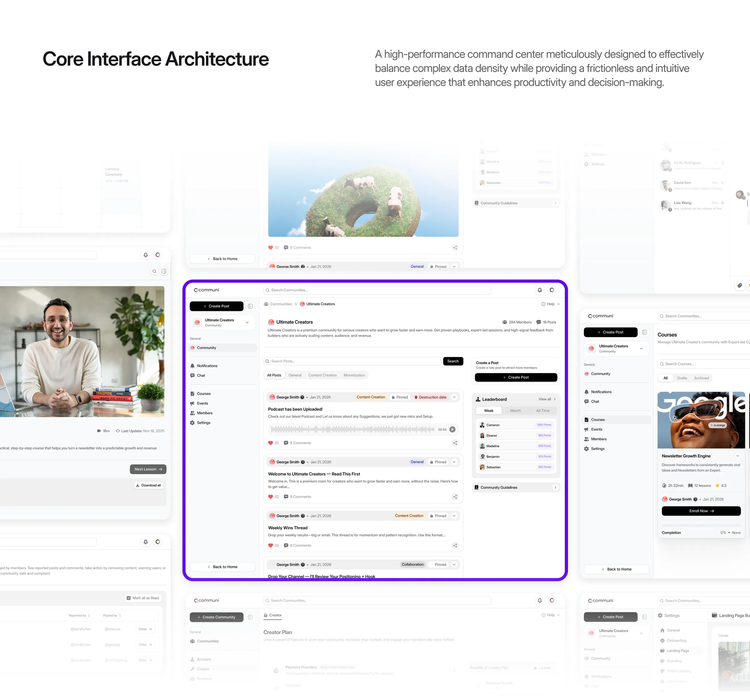 Core interface architecture