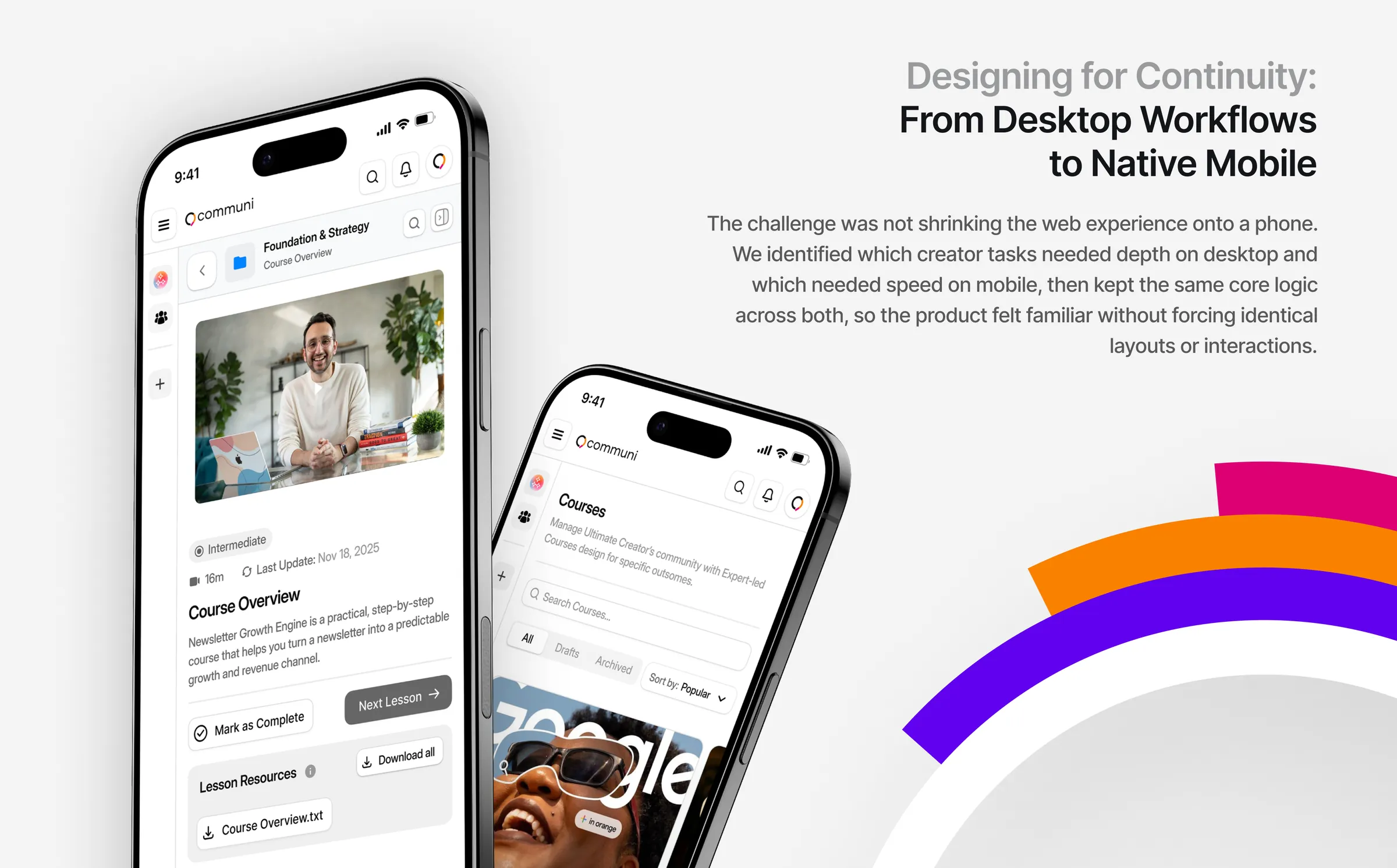 From desktop workflows to native mobile
