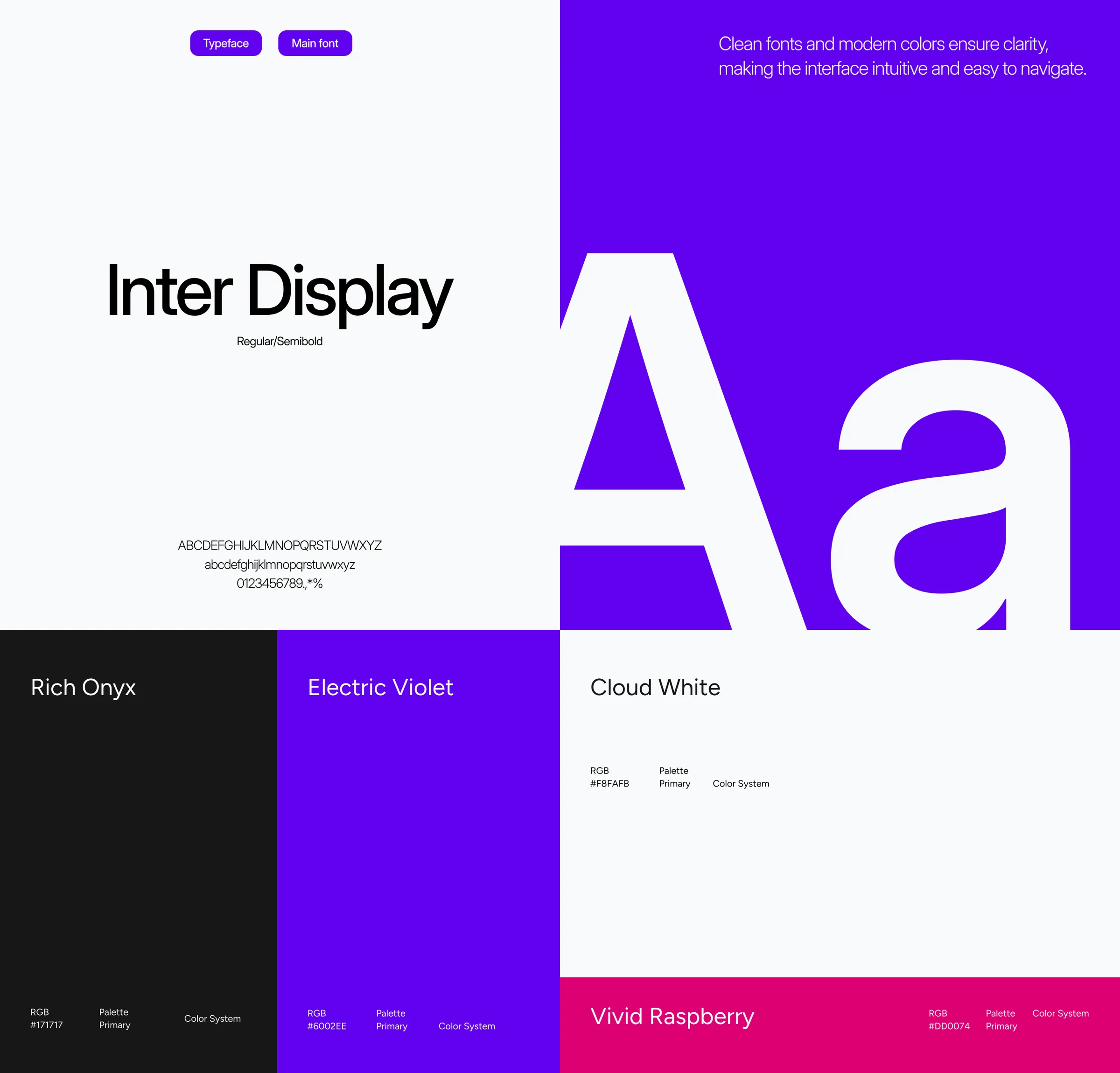Colors and typography