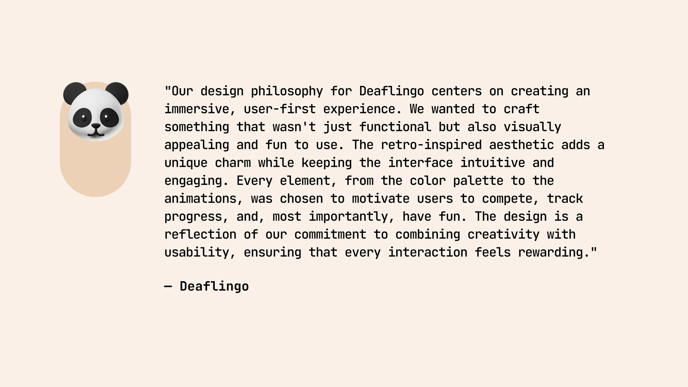 Design philosophy