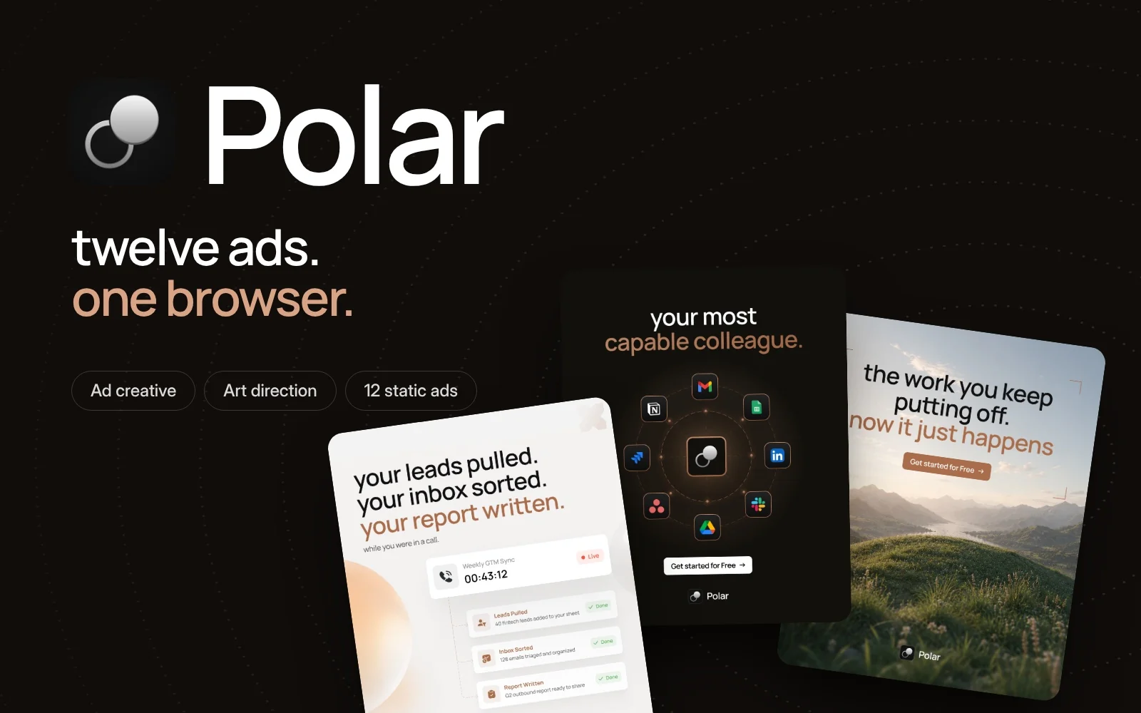 Polar, ad creative and art direction by Fackt