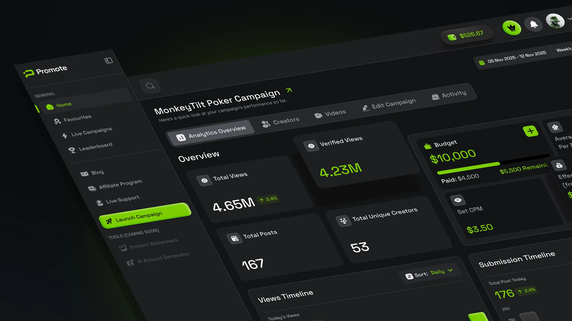 Promote.fun, product design by Fackt