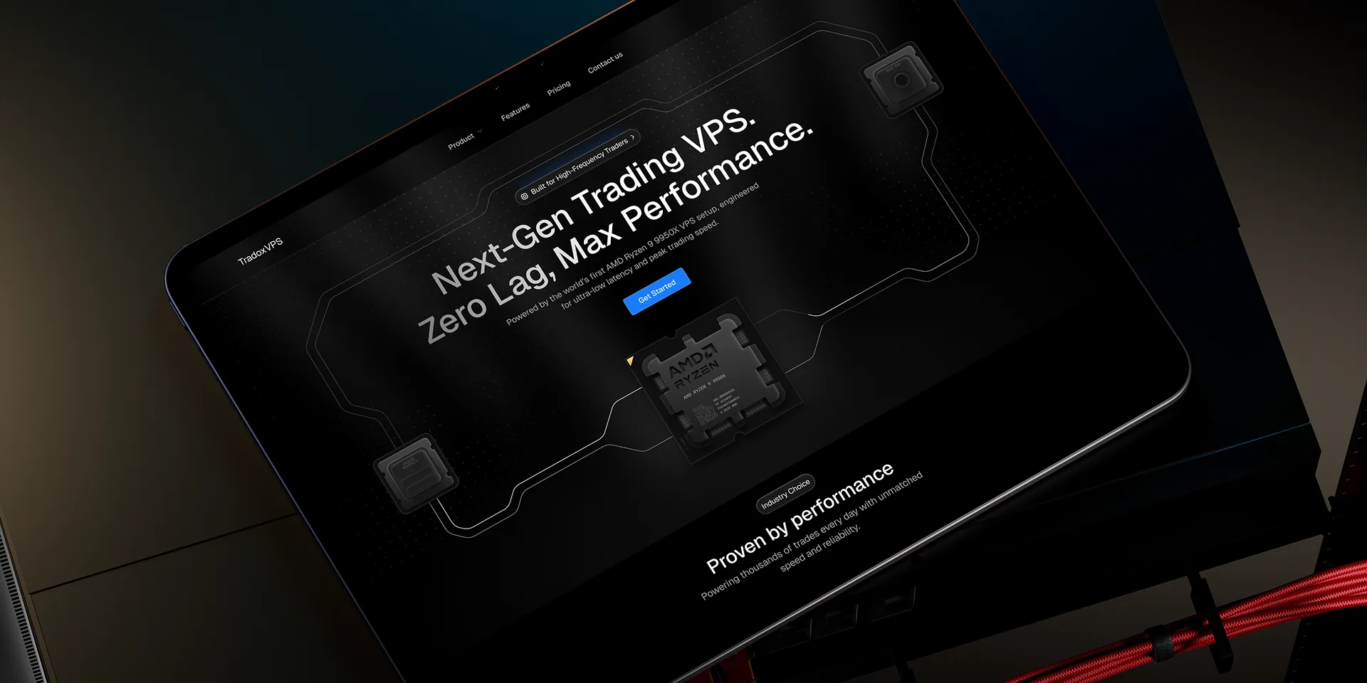 TradoxVPS, web design and motion by Fackt