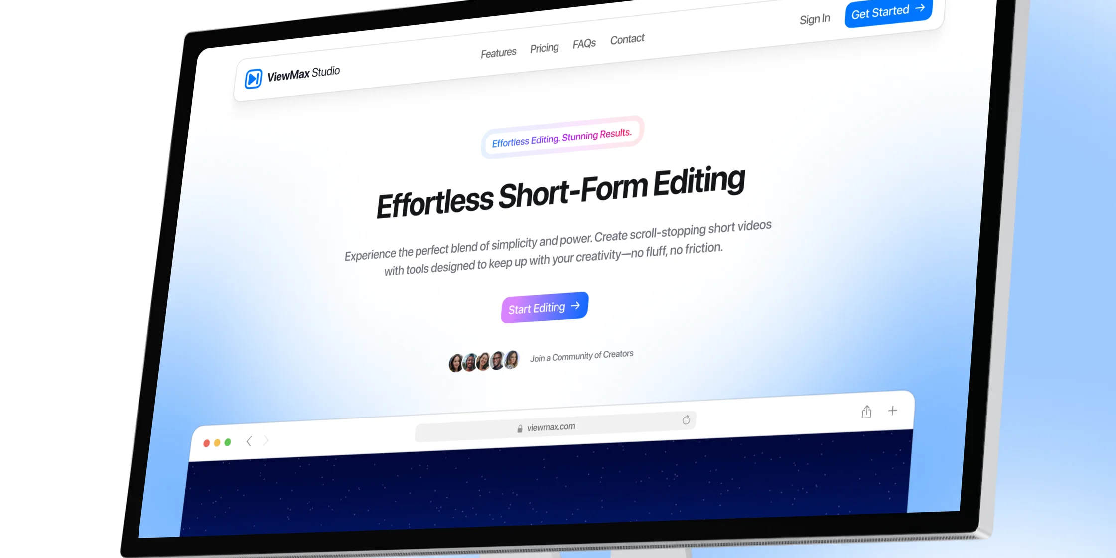 ViewMax, product and web design by Fackt