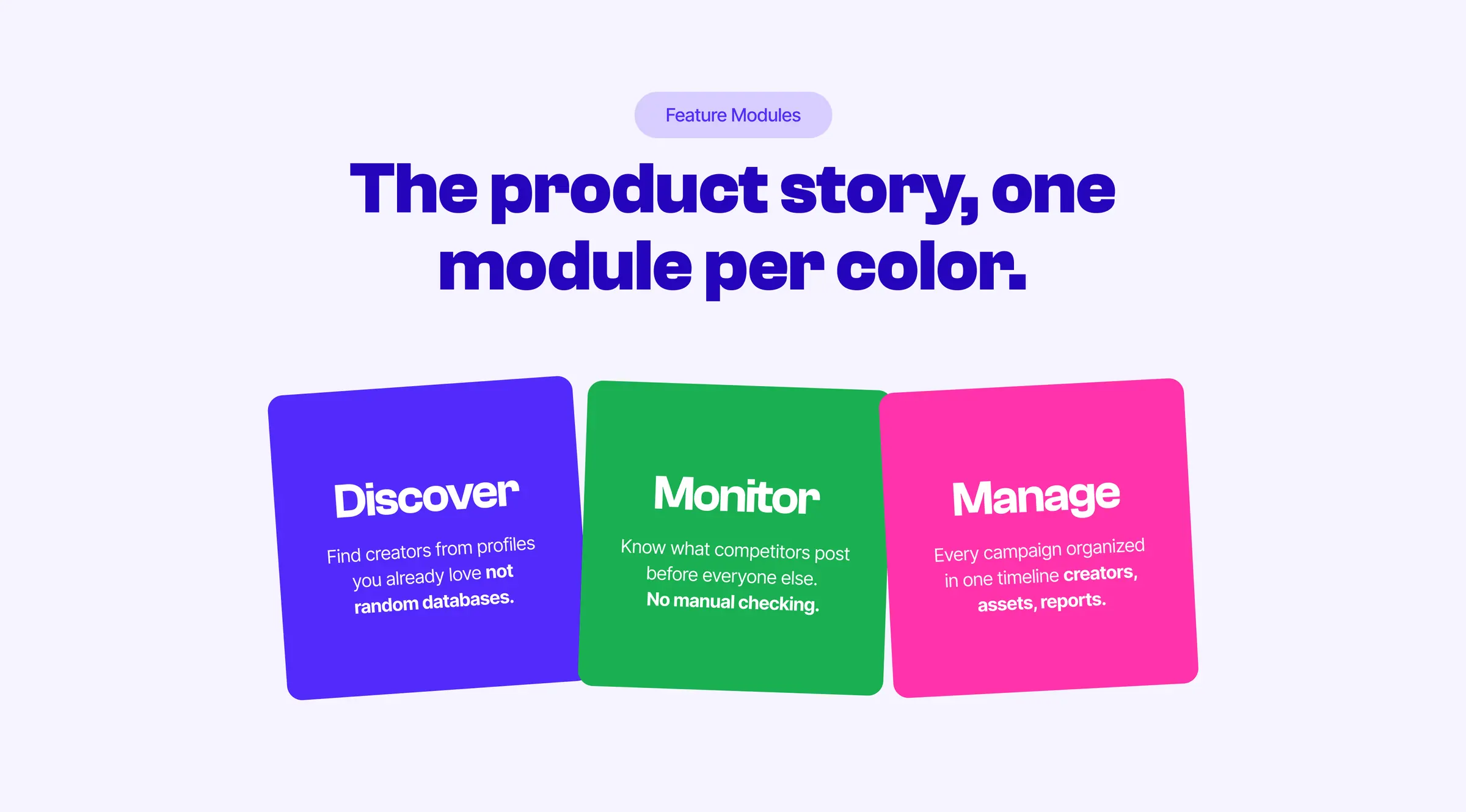 One module per color