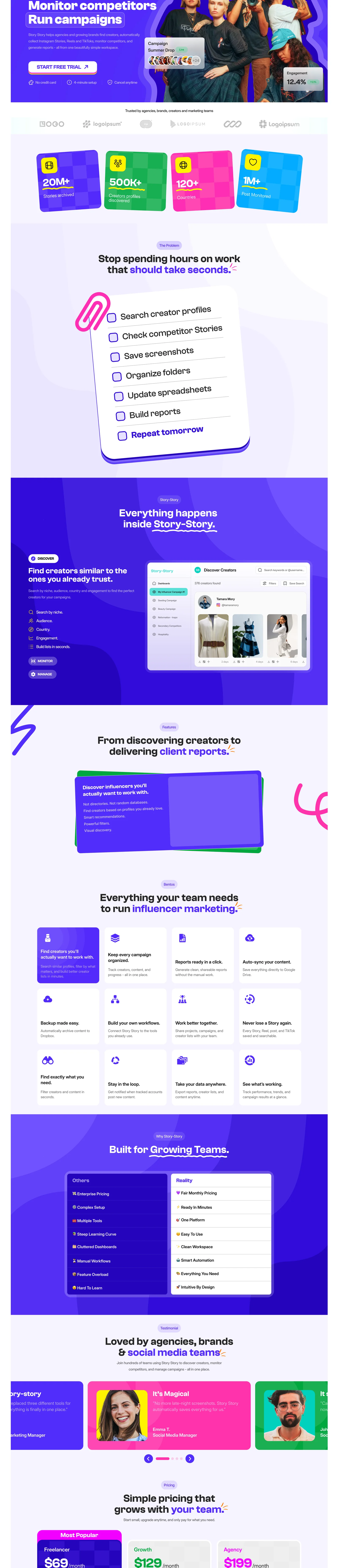 Story-Story, web design and branding by Fackt