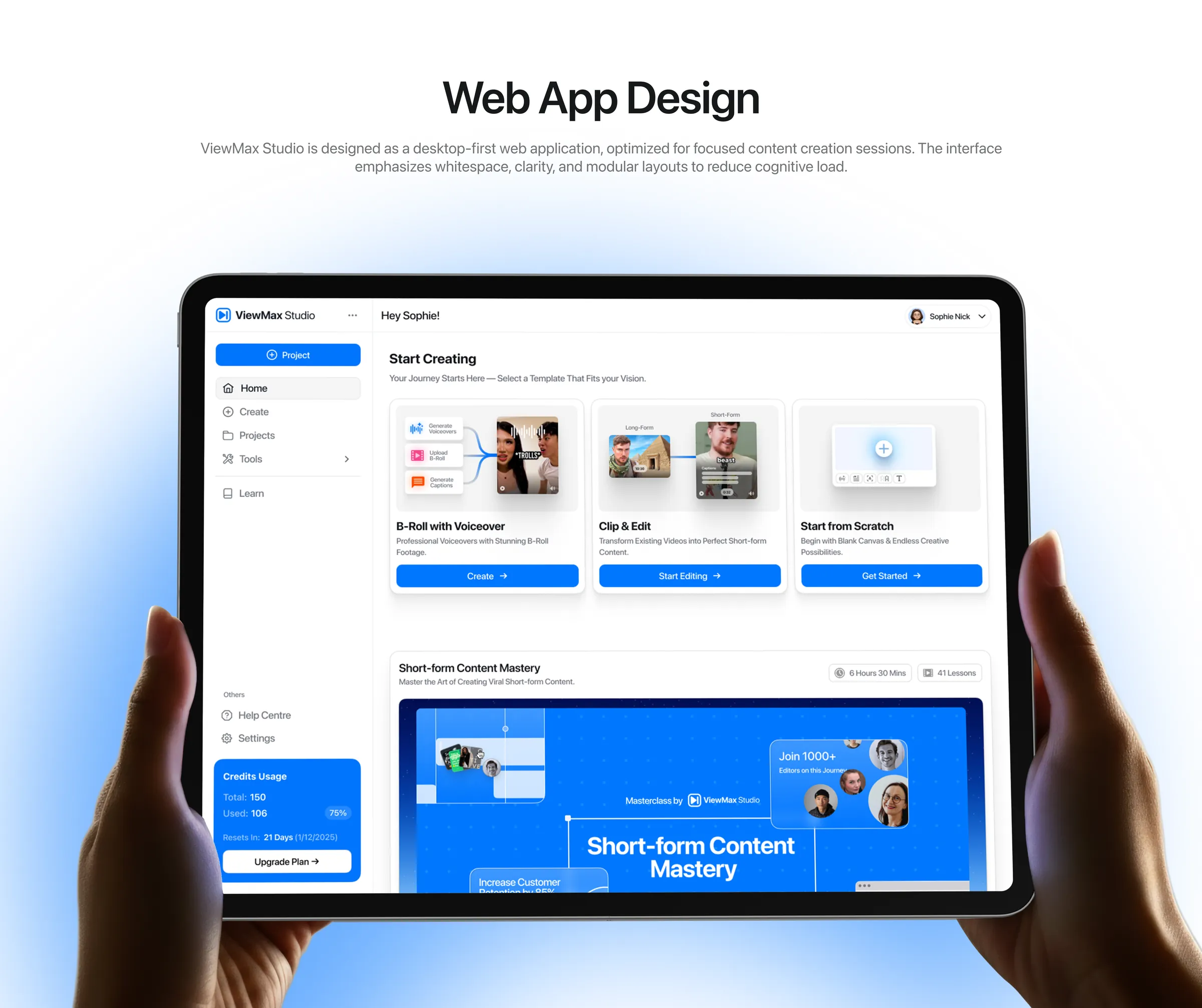 The web app