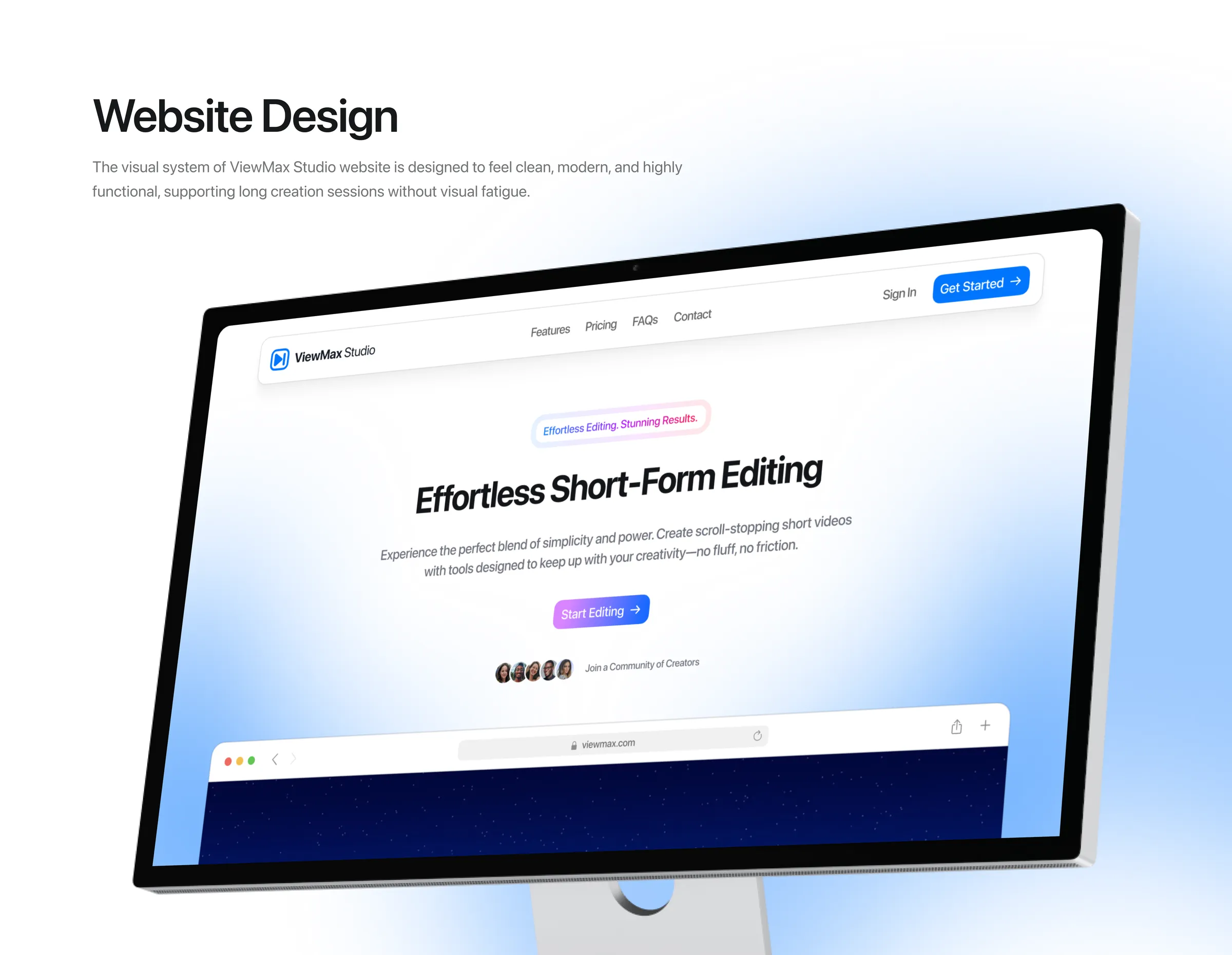 The website: Effortless Short-Form Editing